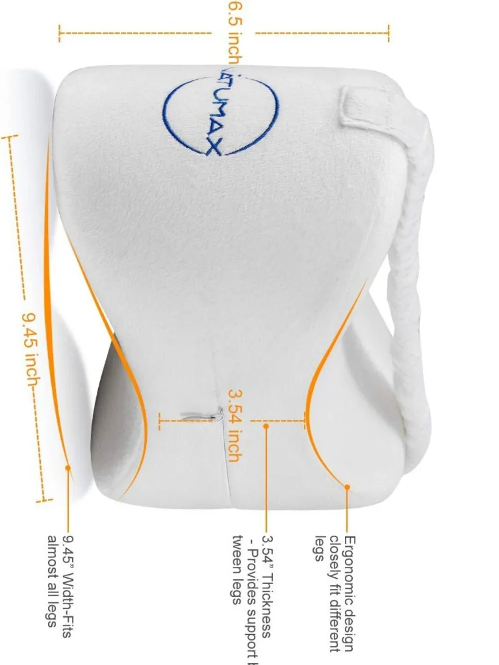 NATUMAX Memory Foam Knee Pillow for Side Sleepers Brand New W/O Tag